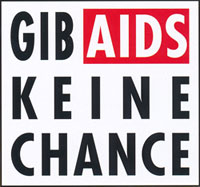 Kampagnenlogo von 'Gib AIDS keine Chance'